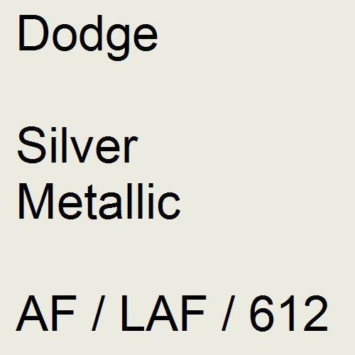 Dodge, Silver Metallic, AF / LAF / 612.